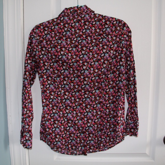 J. Crew Liberty Print Button Up with Necktie - Picture 3 of 3